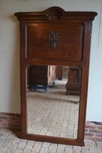 Prachtige antieke eiken Jugendstil, Art Nouveau halspiegel