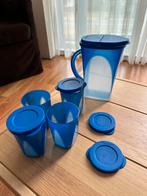 Tupperware: 4 mooie drinkbekers met deksel en kan van, Ophalen of Verzenden, Zo goed als nieuw
