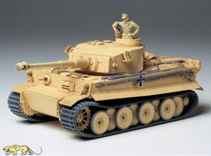 Tamiya 1:35 Sd.Kfz. 181 Tiger I initial - DAK uitvoering, Hobby en Vrije tijd, Modelbouw | Auto's en Voertuigen, Nieuw, Tank, 1:32 tot 1:50