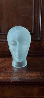 Mat glazen mannequin hoofd of koptelefoon-kop, Antiek en Kunst, Curiosa en Brocante, Ophalen of Verzenden