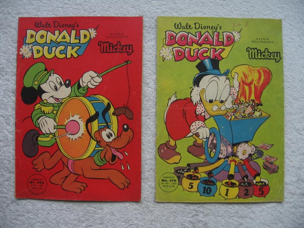 Donald Duck met "Mickey" opdruk - 1959 compleet (mooie set), Boeken, Complete serie of reeks, Disney, Ophalen, Gelezen