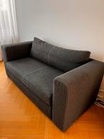 Grijze tweepersoonsbank, Ophalen, Gebruikt, Tweepersoons, 75 tot 100 cm