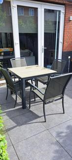 Tuinset, Tuin en Terras, Tuinsets en Loungesets, Ophalen, 4 zitplaatsen, Gebruikt, Aluminium