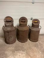 3 oude melkbussen - 40L en 30L, Tuin en Terras, Ophalen, Gebruikt