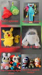 Diverse Merkknuffels - Aphmau, Poppy Playtime, Pikachu, Yeti, Kinderen en Baby's, Speelgoed | Knuffels en Pluche, Ophalen, Zo goed als nieuw