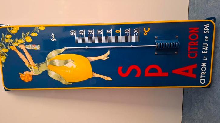 Emaille Reclamebord Spa citon 80x26, Verzamelen, Merken en Reclamevoorwerpen, Zo goed als nieuw, Reclamebord, Ophalen of Verzenden
