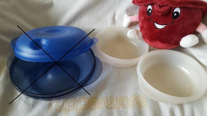 Tup. onderd. 5: Crystalwave schaaltje 400 ml magnetron, Huis en Inrichting, Keuken | Tupperware, Gebruikt, Overige typen, Ophalen of Verzenden