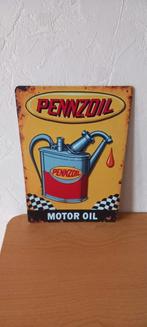 Blikken Bord Pennzoil Motorolie 20x30 cm, Ophalen of Verzenden, Nieuw, Reclamebord