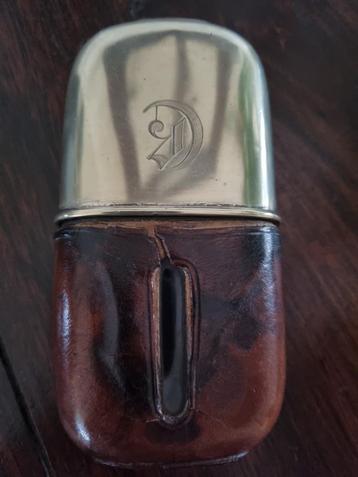 Antieke “Porthole” Dunhill heupfles - Zilveren Dop - beschikbaar voor biedingen