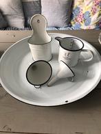Vintage lot wit emaille spullen!🌞, Ophalen of Verzenden