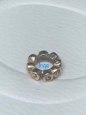 Pandora 14K gouden spacer kleine roosjes 750199 beschikbaar voor biedingen