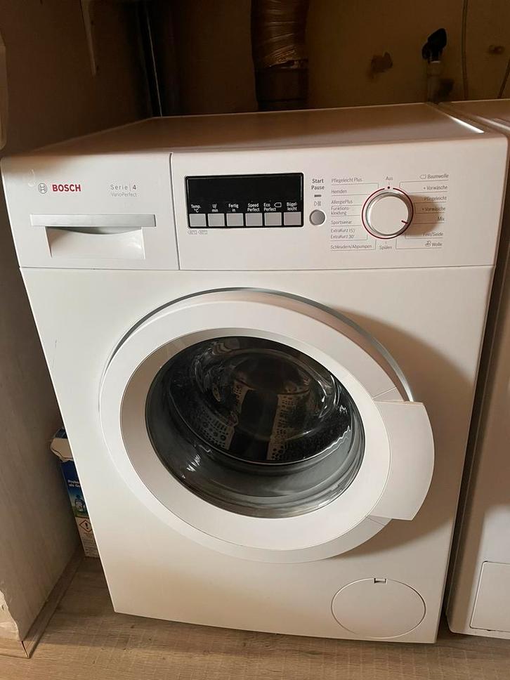 Bosch serie 4 vario perfect wasmachine + droger, Witgoed en Apparatuur, Wasmachines, Zo goed als nieuw, Voorlader, 6 tot 8 kg