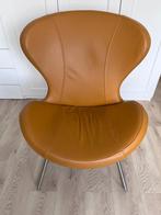 Lederen fauteuil, Ophalen, Minder dan 75 cm, Zo goed als nieuw, Metaal