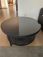 Zwarte Ikea Salontafel smoked glass, Huis en Inrichting, Ophalen, Gebruikt, Rond, 50 tot 100 cm