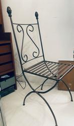 2 franse Smeedijzeren stoelen - balkon/tuin, Ophalen, Twee, Overige kleuren, Zo goed als nieuw
