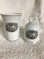 Crown Bavaria Vaasje + Tafelbel Wintertafereel, Ophalen of Verzenden, Zo goed als nieuw