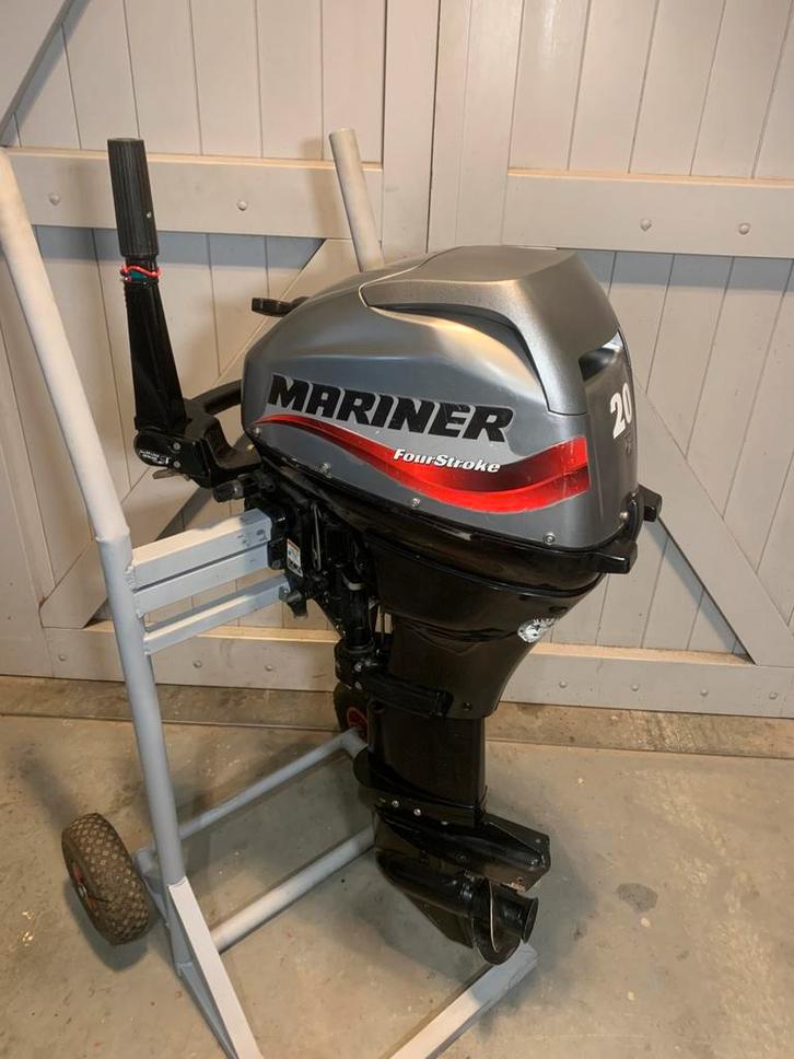 20pk langstaart Mariner/Mercury in top staat, Watersport en Boten, Buiten- en Binnenboordmotoren, Zo goed als nieuw, Benzine, Buitenboordmotor