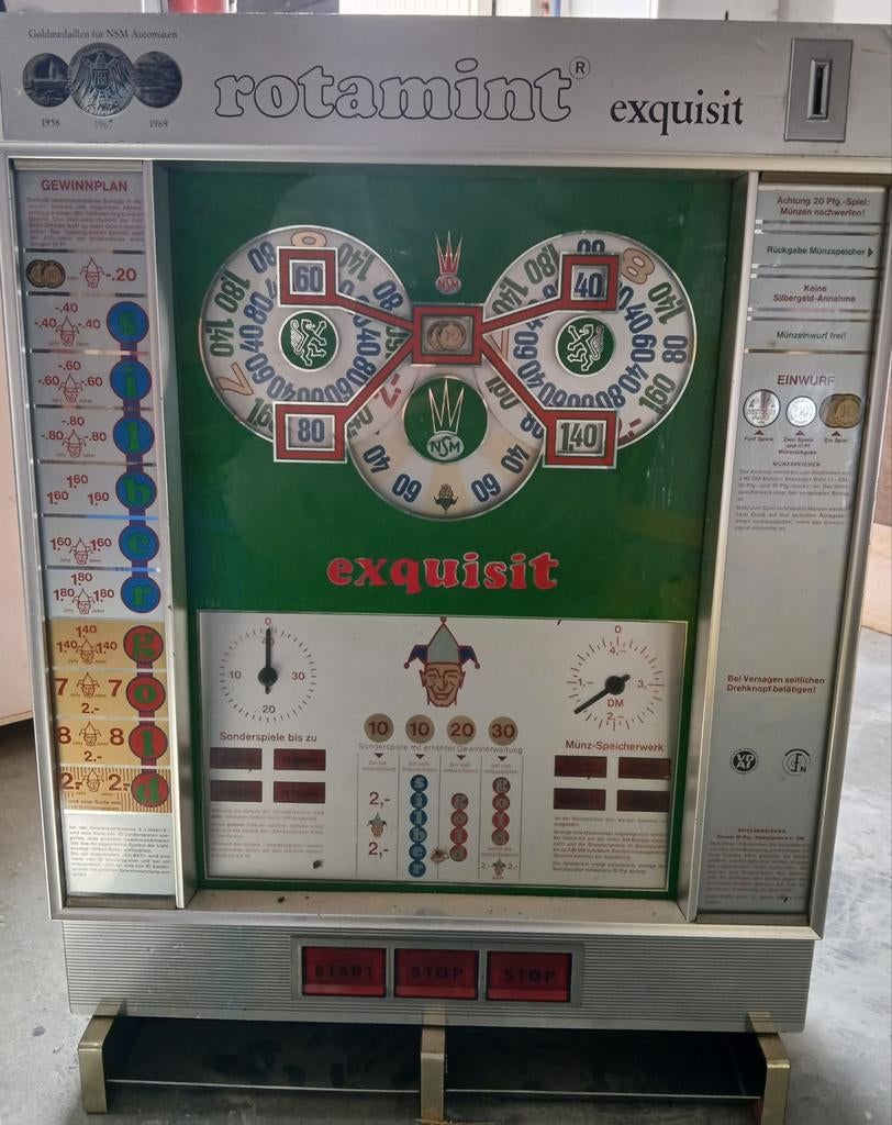 Rotamint Exquisit gokkast, Ophalen, Gebruikt
