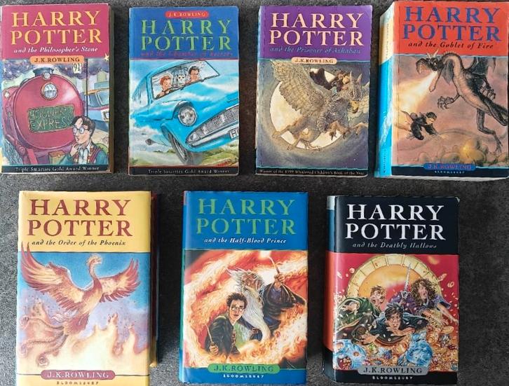 Harry Potter: complete Engelse serie: deel 1 t/m deel 7., Boeken, Fantasy, Zo goed als nieuw, Ophalen of Verzenden