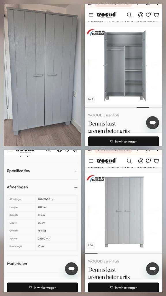 Kinderkamer Woood Dennis bed + bureau + kast + nachtkastje, Ophalen, Zo goed als nieuw, Jongetje of Meisje