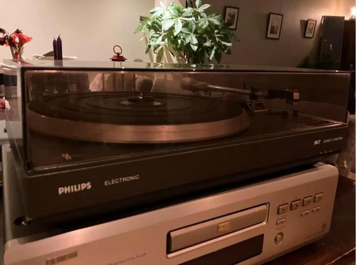 Philips 967 Direct control platenspeler, Audio, Tv en Foto, Platenspelers, Gebruikt, Platenspeler, Philips, Pitch-regelaar, Ophalen