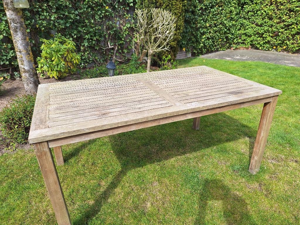 Te koop:Sunyard Teak houten tuintafel, Ophalen, Gebruikt, Rechthoekig, Teakhout