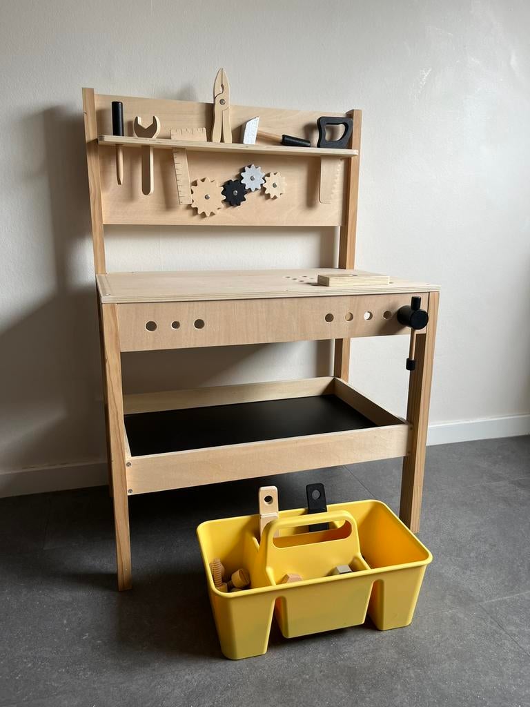 Kinder werkbank met toebehoren, Ophalen, Zo goed als nieuw