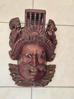 Indonesisch houten masker - Handgesneden kunstwerk, Ophalen of Verzenden