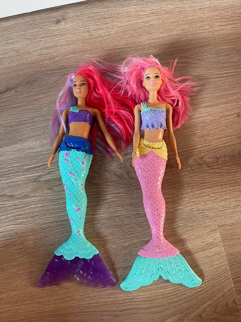 2 zeemeermin dreamtopia barbies, Kinderen en Baby's, Speelgoed | Poppen, Ophalen of Verzenden, Zo goed als nieuw, Barbie