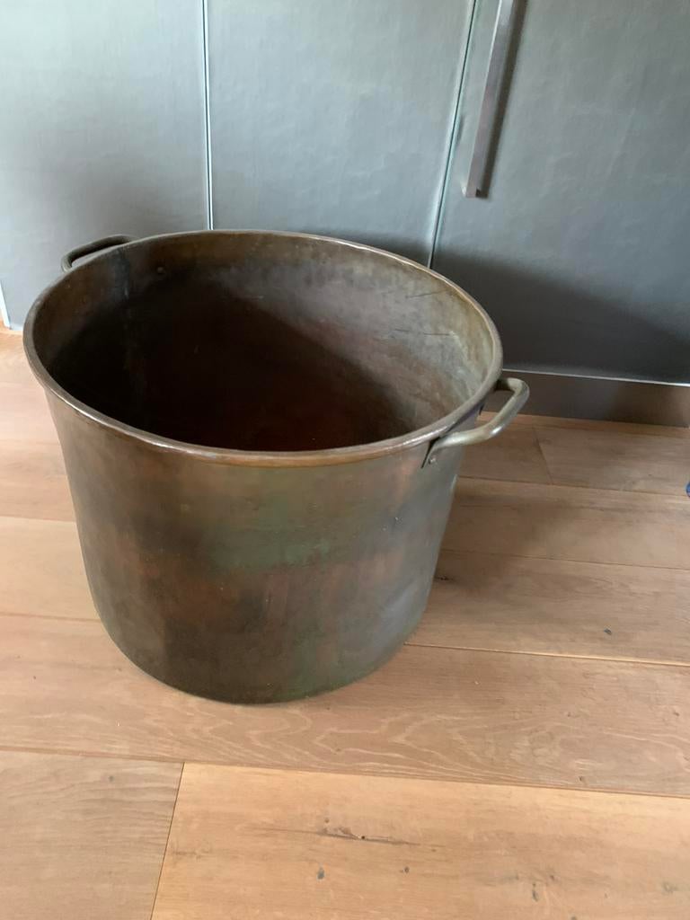 Antieke koperen bak / ketel., Ophalen, Koper