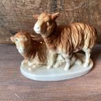 Porseleine antiek beeldje lammetjes, Ophalen of Verzenden, Gebruikt