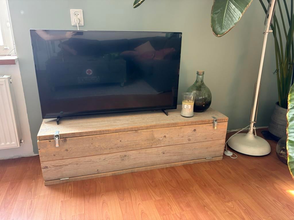 Tv meubel, Huis en Inrichting, Kasten | Televisiemeubels, Ophalen, 100 tot 150 cm, Zo goed als nieuw, Minder dan 100 cm