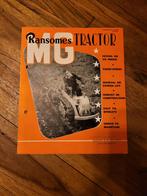 tractor folder Ransomes MG tractor, Ophalen of Verzenden, Gelezen