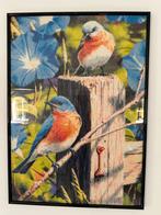 Diamond painting stam met 2 vogels, Antiek en Kunst, Ophalen