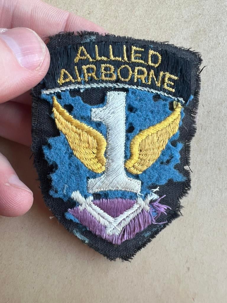 WO2 Amerikaans British-m Allied Airborne Paratrooper patch, Amerika, Ophalen of Verzenden, Embleem of Badge