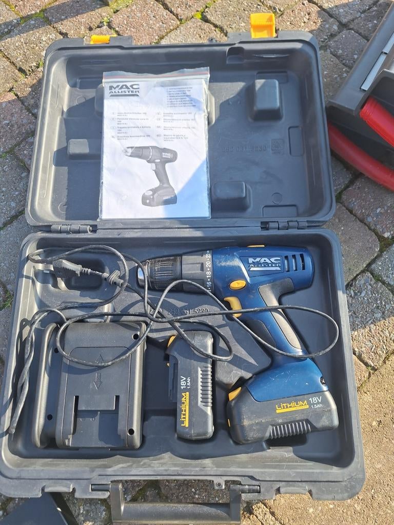 Mac Allister draadloze boormachine met 2 accu's, Ophalen, Boormachine