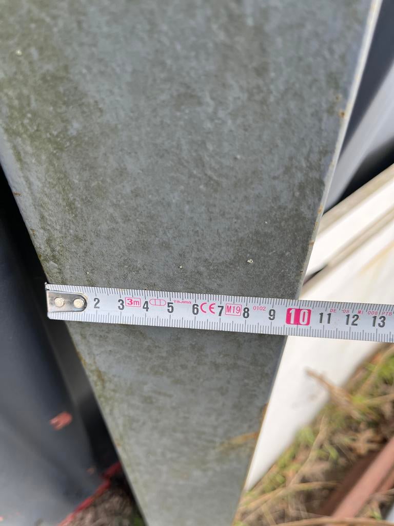 Stalen Latei - Hoekprofiel 100x100 - 133,7 cm, Doe-het-zelf en Verbouw, Metalen, Ophalen, Gebruikt, IJzer