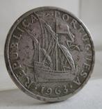 1963 -PORTUGAL -REPLUBICA –5 ESCUDO -ZEILSCHIP-Caravel, Verzenden, Portugal, 2 euro, Losse munt