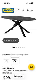 Eettafel MARIEDAMM zwart,marmerpatroon 180x100cm, Huis en Inrichting, Ophalen, Ikea, MARIEDAMM Tafel, zwart marmerpatroon, 180x100 cm €299.-