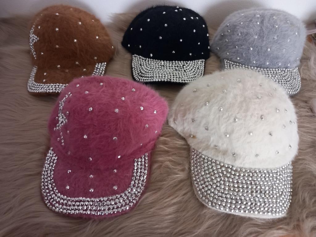 Ibiza pet / hoed met strass steentjes, Ophalen of Verzenden, Zo goed als nieuw, One size fits all