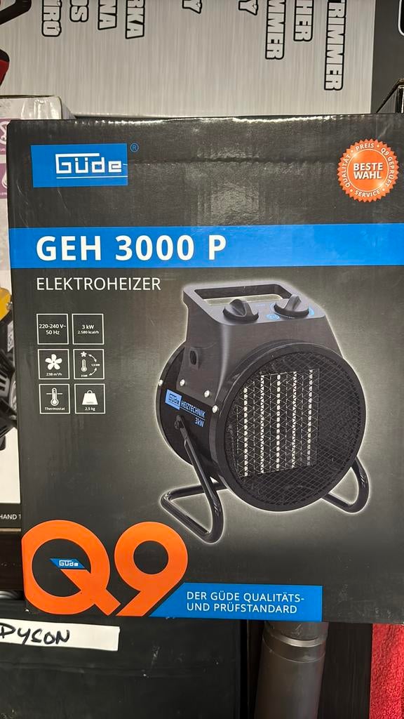 Gude GEH3000P Heater, Ophalen of Verzenden, Nieuw, Vloerventilator