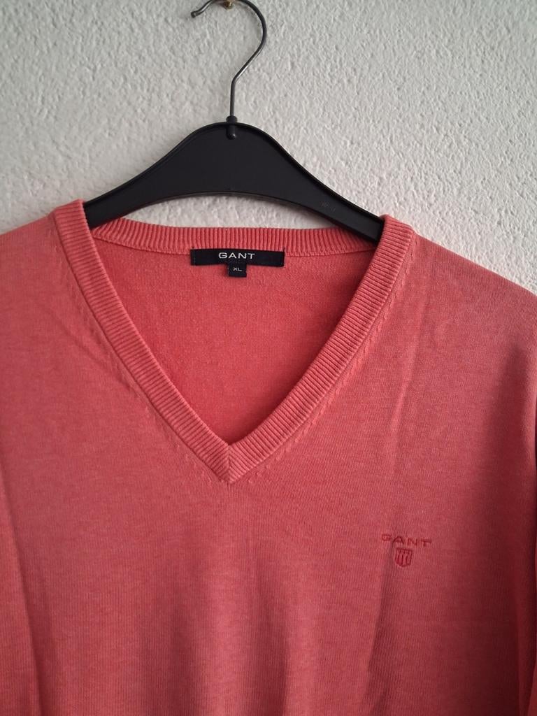Gant V-hals trui, maat XL, Kleding | Heren, Truien en Vesten, Ophalen of Verzenden, Zo goed als nieuw, Maat 56/58 (XL), Roze