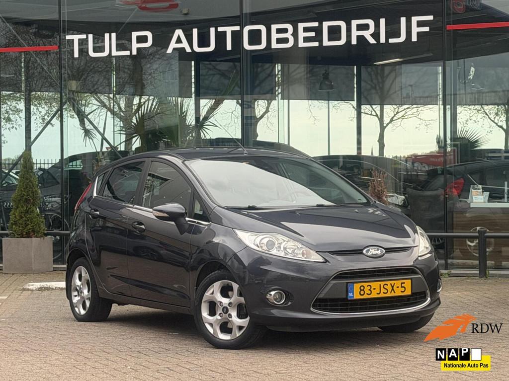 Ford Fiesta 1.4 Titanium Automaat 5 drs 2009 Nette auto, 4 cilinders, Origineel Nederlands, Grijs, Fiësta