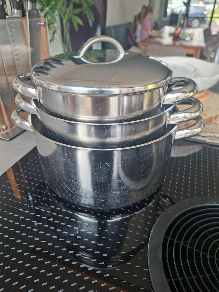 Demeyere Triplinduc Kookpannenset - 3 pannen (19, 21, 23 cm), Ophalen of Verzenden