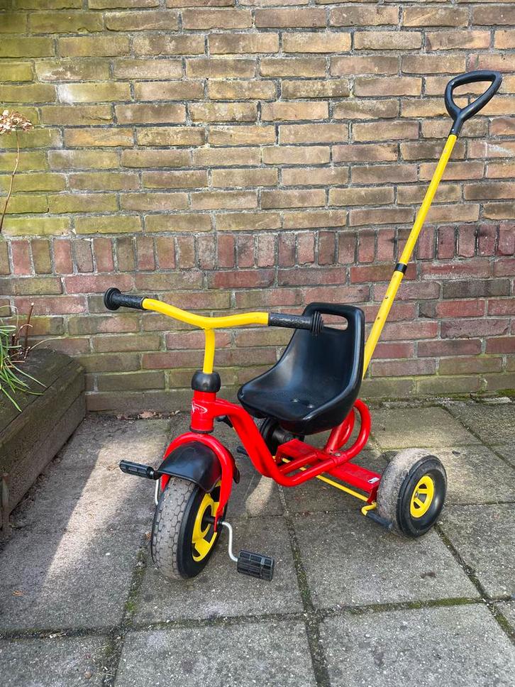 Puky Driewieler met Duwstang - Rood/Geel, Fietsen en Brommers, Fietsen | Driewielers, Gebruikt, Duwstang, Ophalen