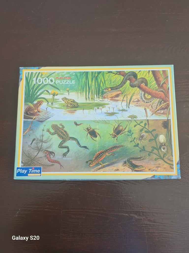 Play Time 1000 stukjes puzzel: Leven in en rond de vijver, Ophalen of Verzenden, 500 t/m 1500 stukjes, Gebruikt, Legpuzzel