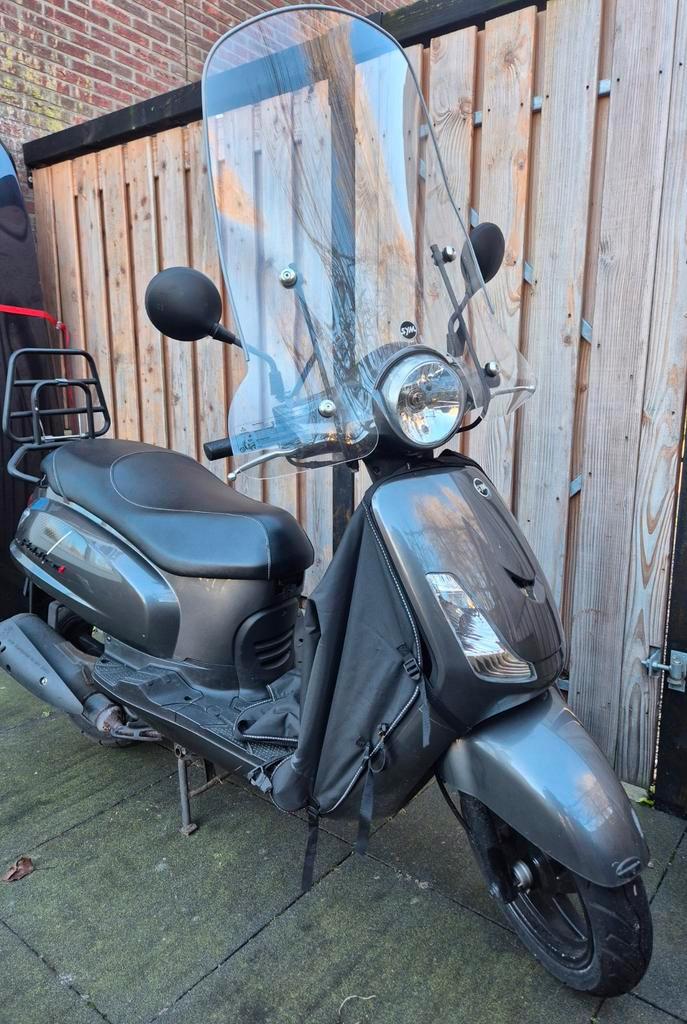 SYM Fiddle II injectie | Porsche Grey | 45 km/h, Fietsen en Brommers, Scooters | SYM, Gebruikt, Fiddle, Maximaal 45 km/u, Benzine