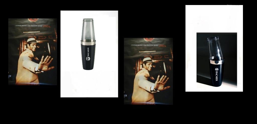 Bacardi Boston shaker black facunda Bacardi Est 1862, Verzamelen, Merken en Reclamevoorwerpen, Verzenden, Nieuw, Gebruiksvoorwerp