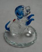 Nw kristallen beeldje Swarovski stijl spelende hond met bal, Ophalen of Verzenden