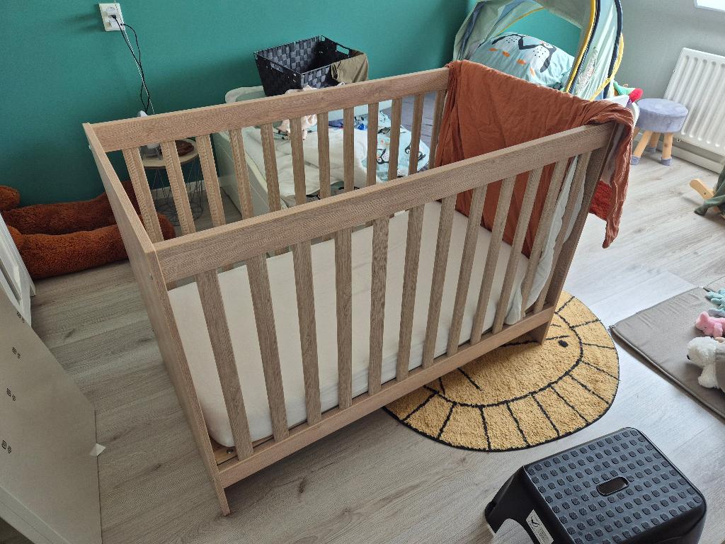 Ledikant Eiken 60x120, Ophalen, Zo goed als nieuw, Ledikant